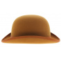 Orange Wool Felt Bowler Hat - Traclet