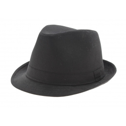 Jazz trilby hat - Black cotton