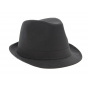 Jazz trilby hat - Black cotton