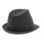 Jazz trilby hat - Black cotton