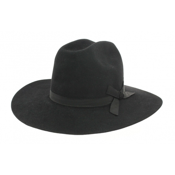 Western Hat - Black Fur Felt Western Hat - Black Fur Felt