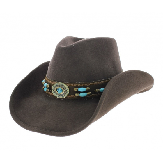 Cowboy Hat Jewel of the West Brown Felt - Bullhide Cowboy Hat Jewel of the West Brown Felt - Bullhide