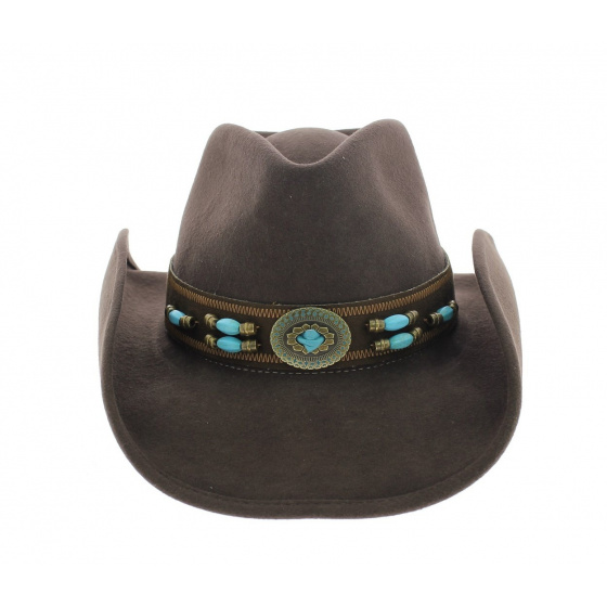 Cowboy Hat Jewel of the West Brown Felt - Bullhide Cowboy Hat Jewel of the West Brown Felt - Bullhide