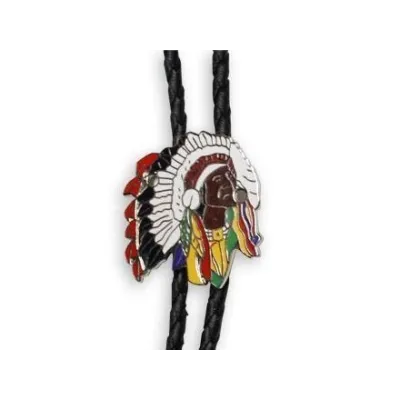 Indian Chief Bolo Tie Reference: 1529 | Traclet Hat Shop