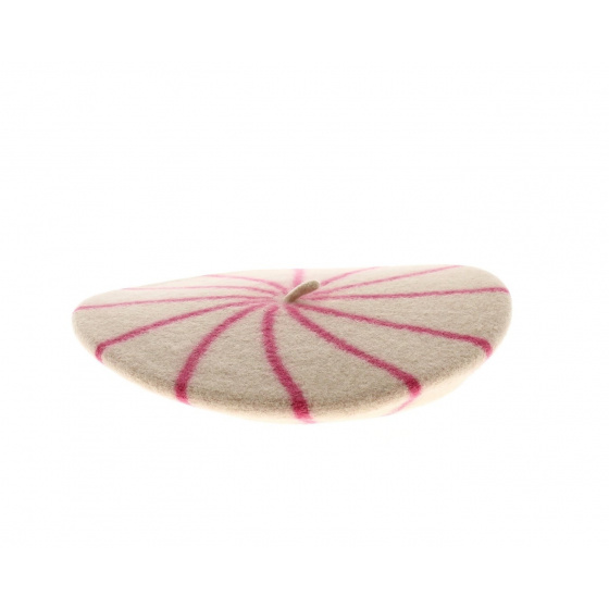 Children's beige pink beret - Le Beret Francais