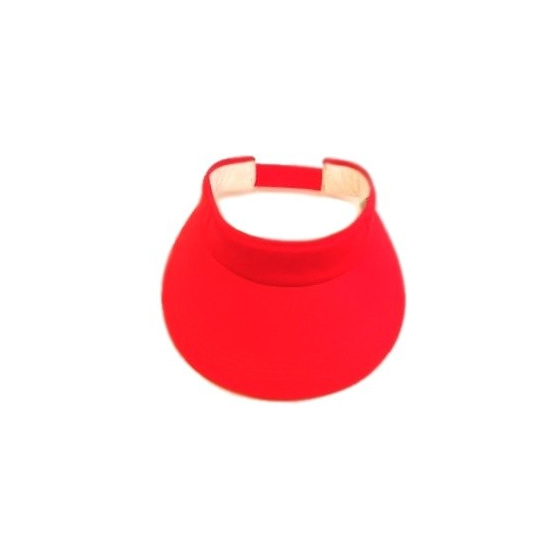 Red visor cap