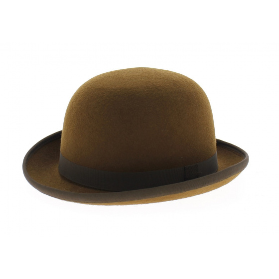 Brown Shrew Felt Bowler Hat - Traclet