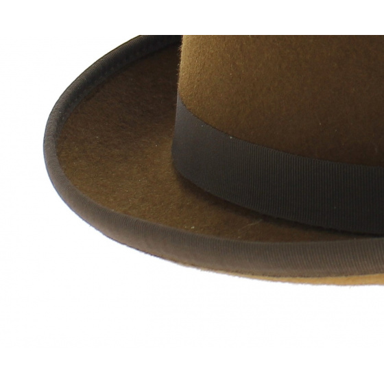Chapeau Melon Marron Musaraigne Feutre - Traclet