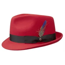 chapeau trilby rouge richmond trilby stetson - Chapellerie Traclet Reference : 4967 | Chapellerie Traclet