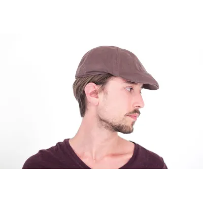 Brown Cotton Gatsby Street Cap - Atlantis Reference: 4641 | Traclet Hat Shop
