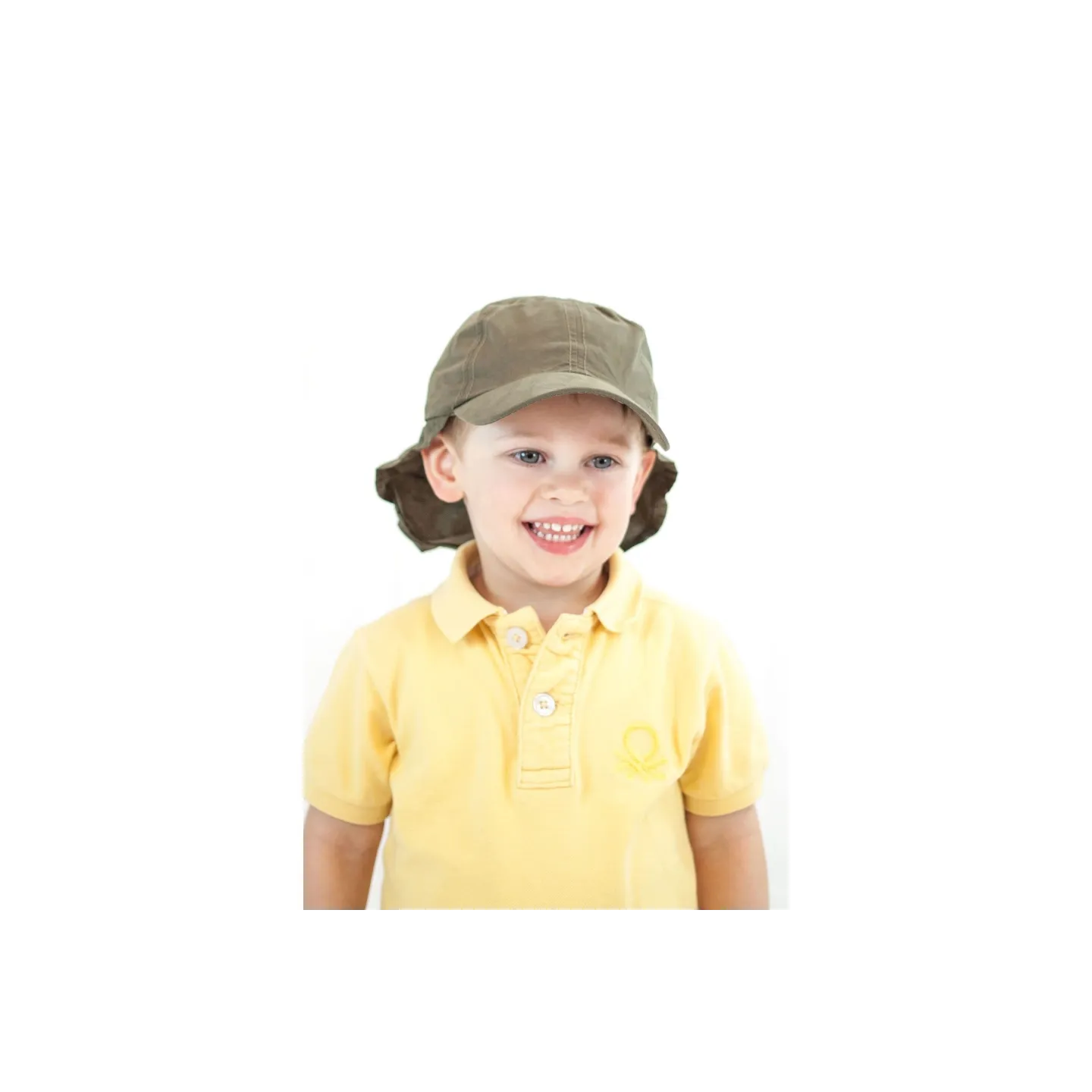 Beige sport neck cover cap for kids - Traclet children's cap shop Reference: 2612 | Chapellerie Traclet