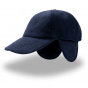 Navy fleece cap with earflaps