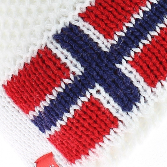 White Norway Beanie Le Drapo
