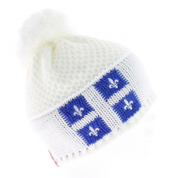 White Quebec Le Drapo Beanie