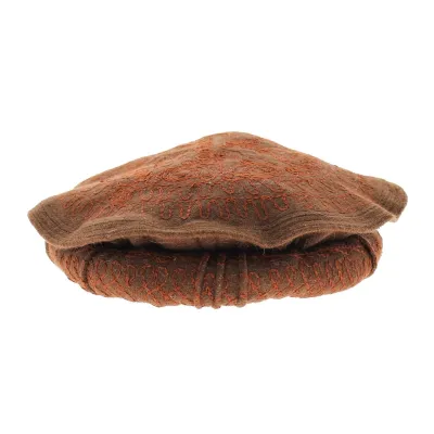 Pakol Femme Brodé Laine Marron - Traclet Reference : 4285 | Chapellerie Traclet