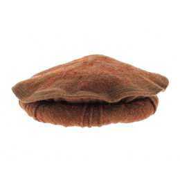 Women's Embroidered Brown Wool Pakol - Traclet