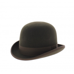 Melon Cheney Brown Felt Hat - Traclet