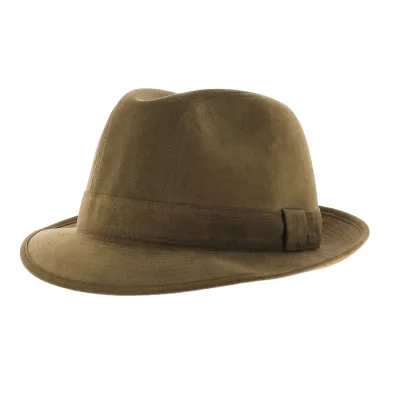 Chapeau trilby - Alcantara noisette Reference : 831 | Chapellerie Traclet