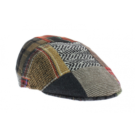 Wool Patchwork domed cap - Guerra Wool Patchwork domed cap - Guerra
