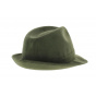 Trilby hat - Green Alcantara