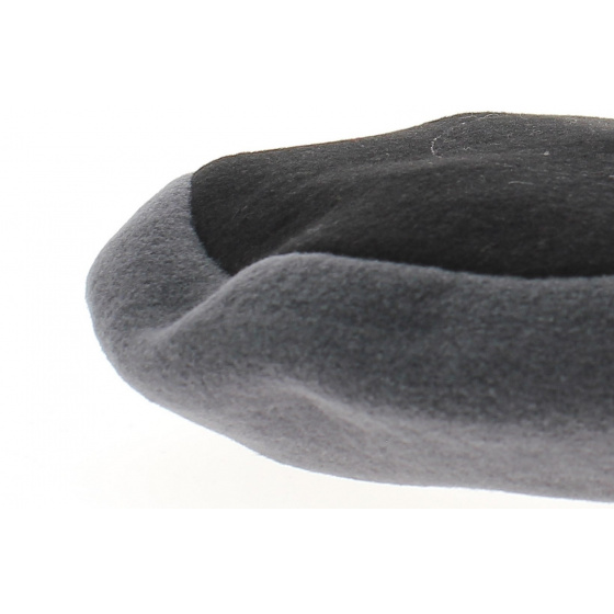 Black and grey Amboise beret - Heritage by Laulhère