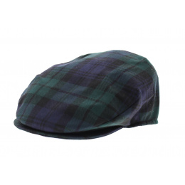 Limerick green-blue tartan cap