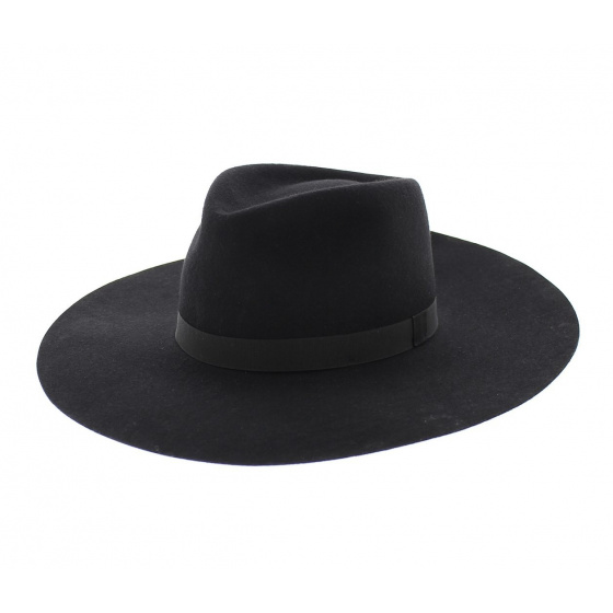 Wide Brim Wool Felt Fedora Hat - Traclet