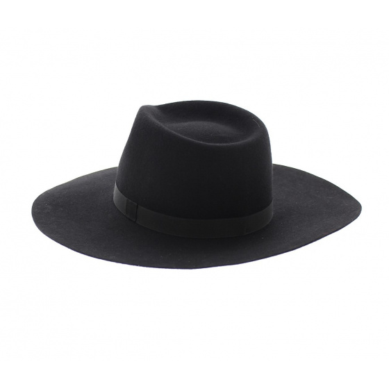 Wide Brim Wool Felt Fedora Hat - Traclet