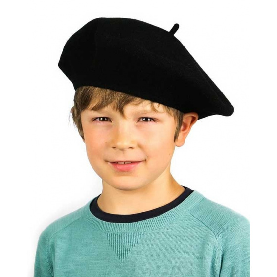 Black child beret