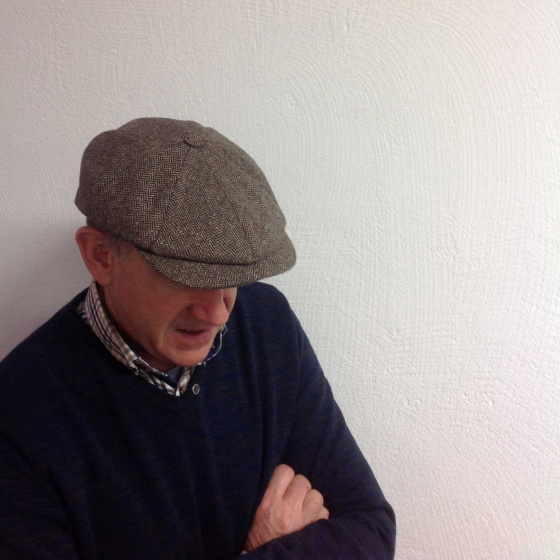 Casquette arnold chevron beige marron