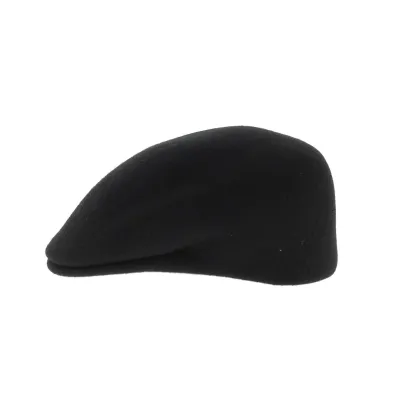 Black Wool Felt Rounded Cap - Traclet Reference: 459 | Traclet Hat Shop