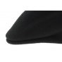 Black Wool Felt Rounded Cap - Traclet