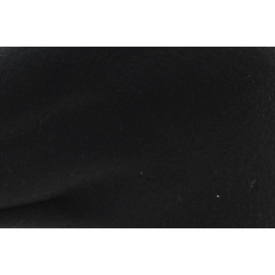 Black Wool Felt Rounded Cap - Traclet Black Wool Felt Rounded Cap - Traclet