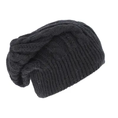Long Florence Black Beanie - Traclet Reference: 2988 | Chapellerie Traclet