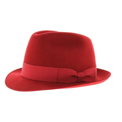 Madder red trilby hat Reference: 904 | Traclet Millinery