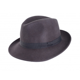 Chapeau trilby gris feutre