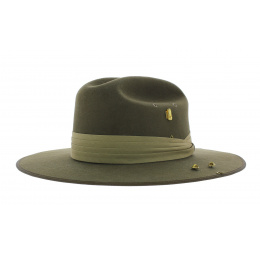 Chapeau Military Feutre Poil Kaki - Akubra