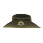 Khaki Fur Felt Military Hat - Akubra