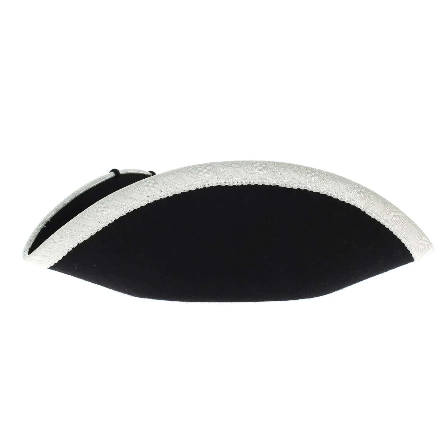 Revolution Tricorn with Silver Border Black Felt Reference: 5159 | Chapellerie Traclet
