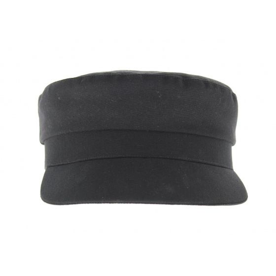Breton Cap Brest Black Cotton - Traclet Breton Cap Brest Black Cotton - Traclet