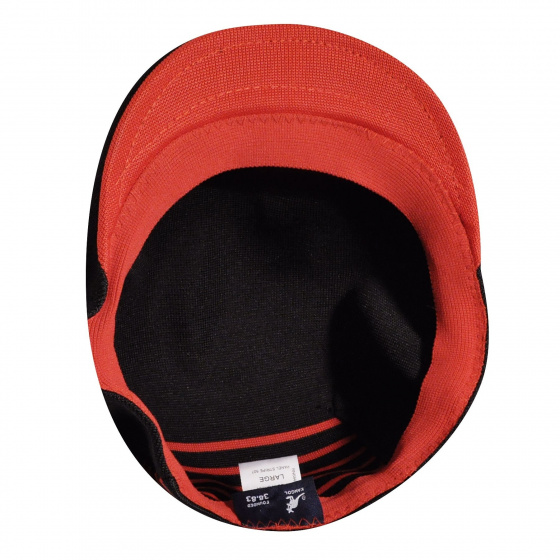 Panel Stripe 507 Cap Black with red stripes - Kangol