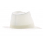 Chapeau Fedora Blanc Coton- Doria 