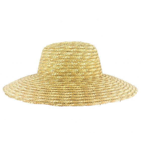 Maryse Rosa Wide-Brimmed Hat Without Ribbon