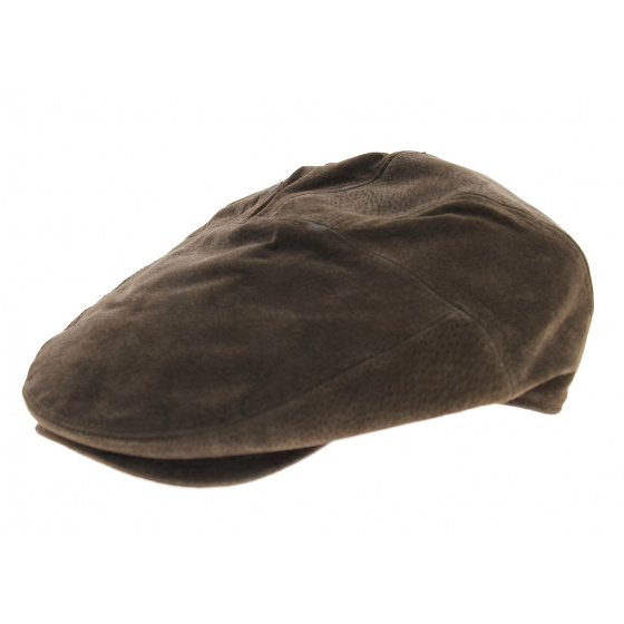 Casquette Cuir Plate Ralph Marron