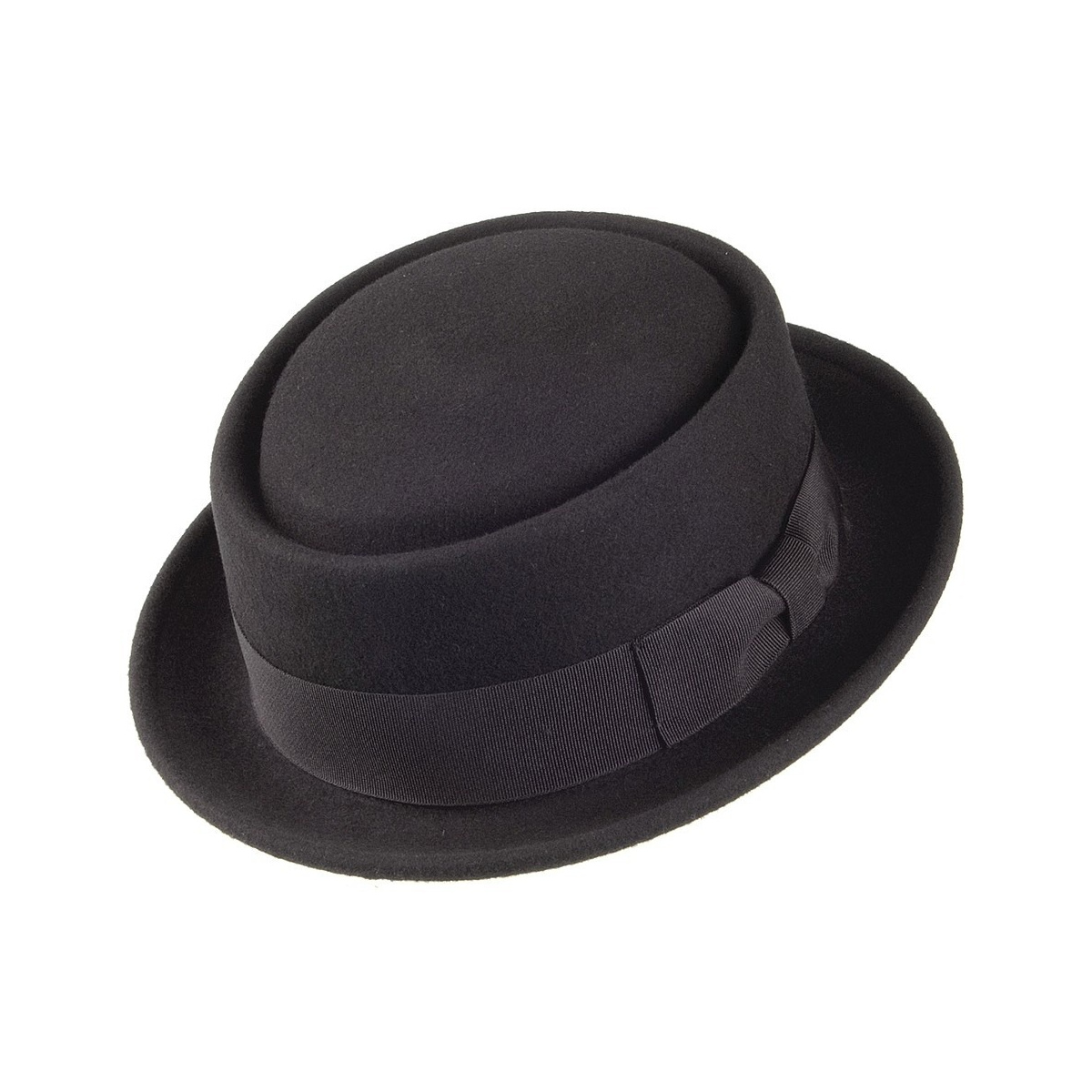 Cool4 Chapeau Porkpie Femme Noir - Modèle En Coton De Qualité Medium (56-57 Cm)