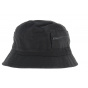 Bucket Hat - Black Cotton Fabric