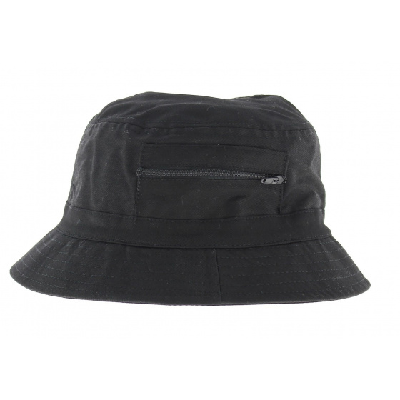 Bucket Hat - Black Cotton Fabric