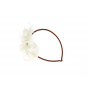Navy Headband - White Hair Accessory