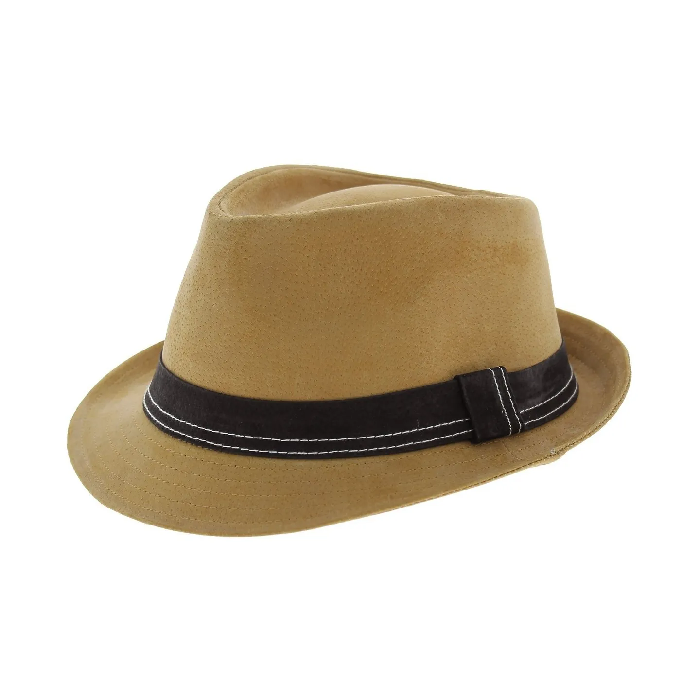 Leather Trilby Hat - Brown Strike - Traclet Boutique Reference: 5283 | Traclet Hat Shop