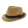 Chapeau Trilby cuir - Strike Marron - Boutique Traclet Reference : 5283 | Chapellerie Traclet